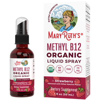 Organic Methyl B12 Spray - Extra Strength - Strawberry (1 Fl Oz.)