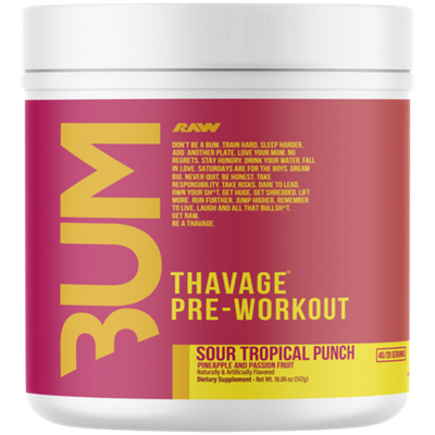 Thavage Pre-Workout - Sour Tropical Punch (18.06 Oz./20/40 Servings)