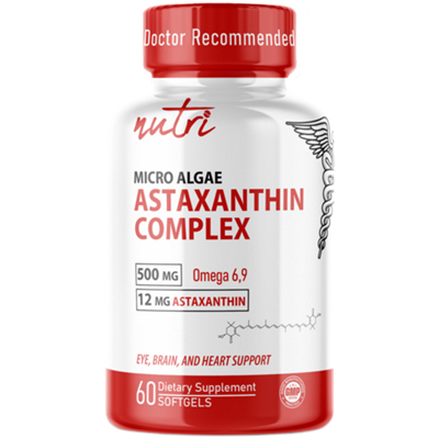 Micro Algae Astaxanthin Complex with Omegas - 12MG (60 Softgels)
