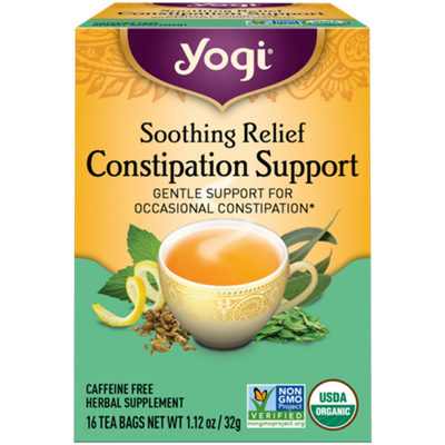 Organic Soothing Relief Constipation Support - Caffeine Free (16 Tea Bags)