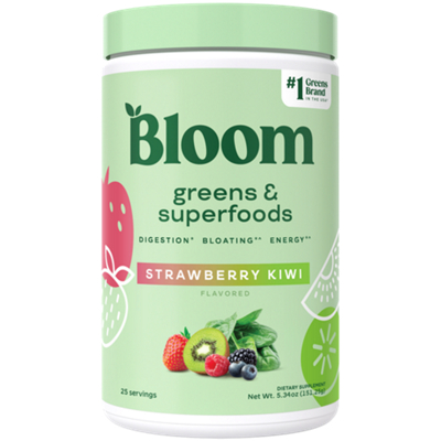 Green & Superfood Powder - Digestion, Bloating & Energy - Strawberry Kiwi (5.34 oz./25 Servings)