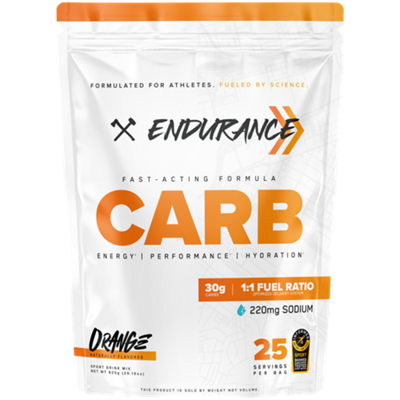 Endurance Carb - Carbohydrate Powder for Hydration & Energy Support - Orange (25 Servings)