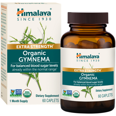 Extra Strength Organic Gymnema - For Balanced Blood Sugar Levels (60 Caplets)
