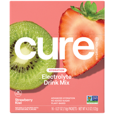 Hydration Electrolyte Drink Mix - No Added Sugar - Strawberry Kiwi (16 Packs)