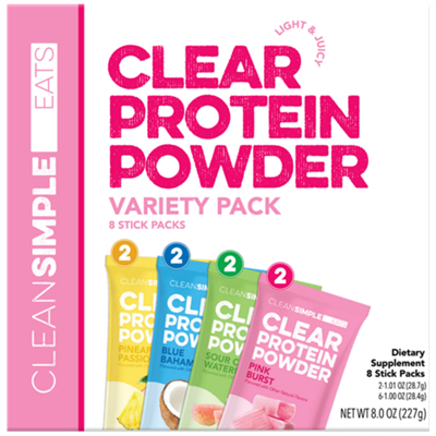 Clear Protein Powder - Variety Pack (8 oz./8 Stick Packs)