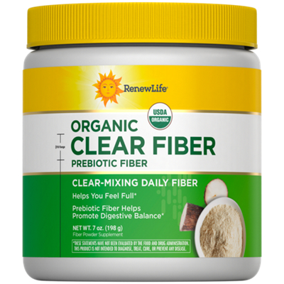 Organic Clear Fiber Powder - Prebiotic Fiber for Digestive Balance (7 Oz. / 30 Servings)