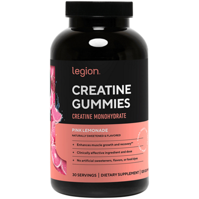 Creatine Gummies - Creatine Monohydrate - Enhances Muscle Growth & Recovery - Pink Lemonade (30 Servings)
