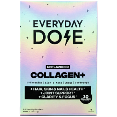 Collagen Plus - L Theanine, Lion's  Mane, Chaga & Cordyceps - 10g Collagen (7 Stick Packs)