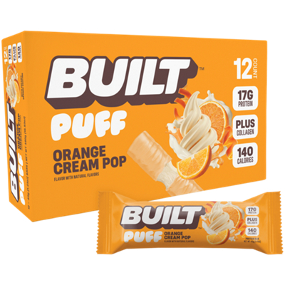 Built Puff Protein Bar - 16g Protein - Orange Cream Pop (12 Bars)