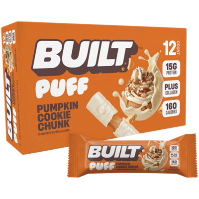 Built Puff Protein Bar - 15g Protein - Pumpkin Cookie Chunk (12 Bars)