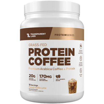 Protein Coffee - Premium Arabica Coffee + Protein - 20g Protein - French Vanilla Latte (15 Servings)
