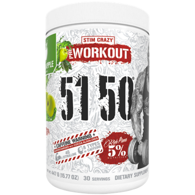 51 50 Pre Workout - Supercharger with Cocoa Alkaloids - Green Apple (15.77 oz./30 Servings)