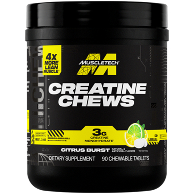 Creatine Chews - 3g Creapure Creatine Monohydrate - Citrus Burst (90 Chewable Tablets)