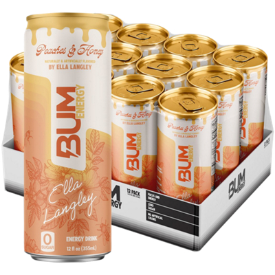 Energy Drink - Peaches & Honey Ella Langley Limited Time Flavor (12 Drinks, 12 Fl. Oz. Each)