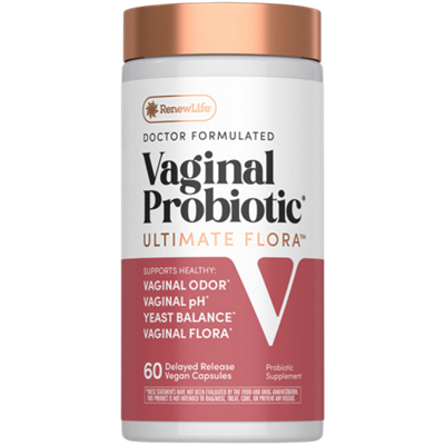 Vaginal Probiotic - Supports Healthy Vaginal Odor, pH, Balance & Flora (60 Delayed Release Vegan Capsules)