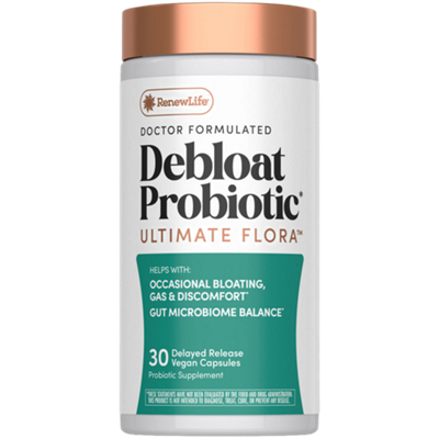 Debloat Probiotic - Helps With Bloating, Gas, Discomfort, Gut Microbiome & Balance (30 Delayed Release Vegan Capsules)