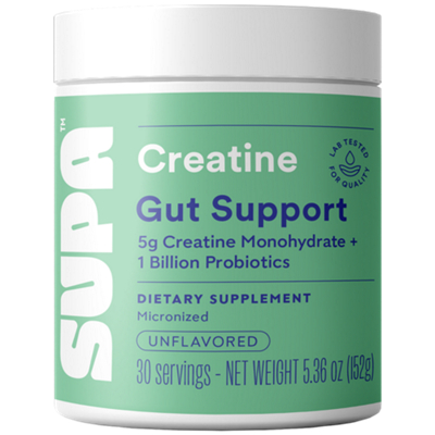 Creatine Gut Support - 5g Creatine Monohydrate + 1 Billion Probiotics - Unflavored (5.36 oz./30 Servings)