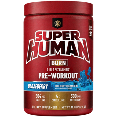Super Human Burn - Pre-Workout - Bulk Juice - Blazeberry (11.11 oz.)
