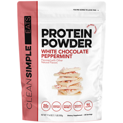 Grass Fed Whey Protein - White Chocolate Peppermint Limited Time Flavor (17.6 Oz. / 30 Servings)