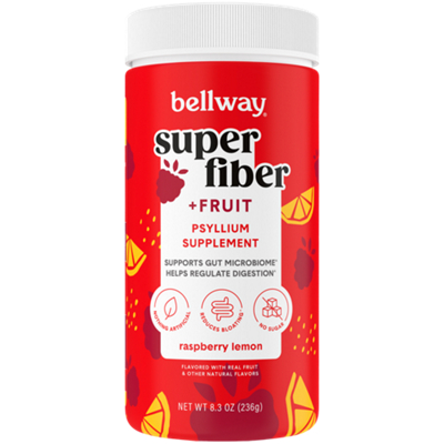 Super Fiber - Psyllium Husk + Fruit - Supports Gut Microbiome & Helps Regulate Digestion - Raspberry Lemon (8.3 oz.)