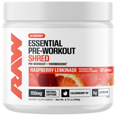 Essential Pre-Workout + Shred - Raspberry Lemonade (8.75 Oz. / 20 Servings)