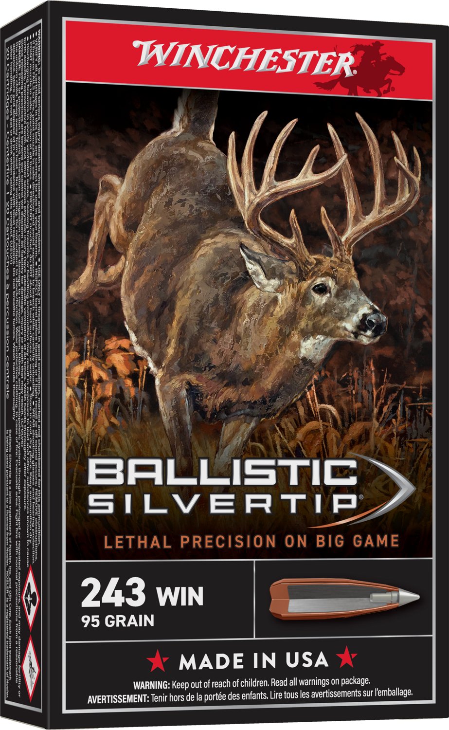 Winchester Supreme Ballistic Silvertip .243 Winchester 95-Grain Rifle ...