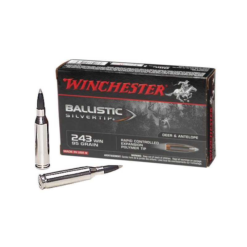 Winchester Supreme Ballistic Silvertip .243 Winchester 95-Grain Rifle Ammun...