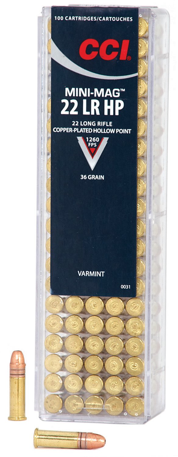 CCI® MiniMag® .22 LR CopperPlated Hollow Point Ammunition Academy