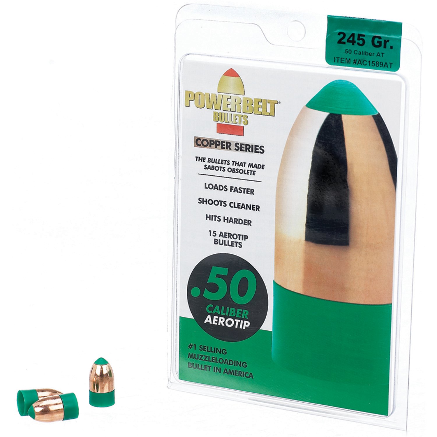 PowerBelt AeroTip™ Copper .50 Caliber 245grain Muzzleloader Ammunition