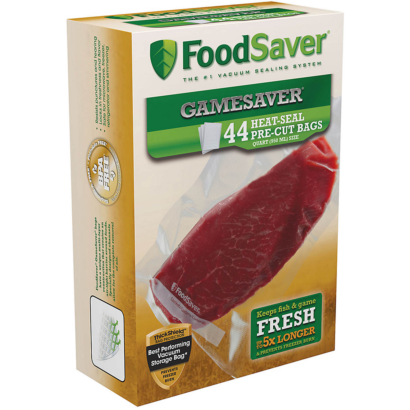FoodSaver GameSaver® 1 qt. Precut Vacuum Packaging Bags 44-Pack                                                                 - view number 1
