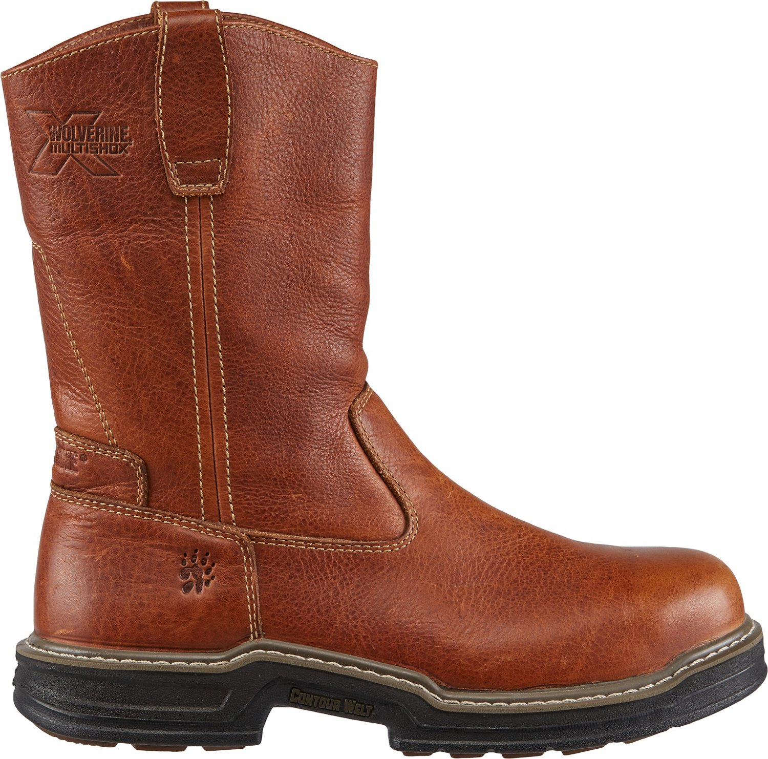 Wolverine Men's Raider MultiShox Contour Welt EH Steel Toe Wellington ...