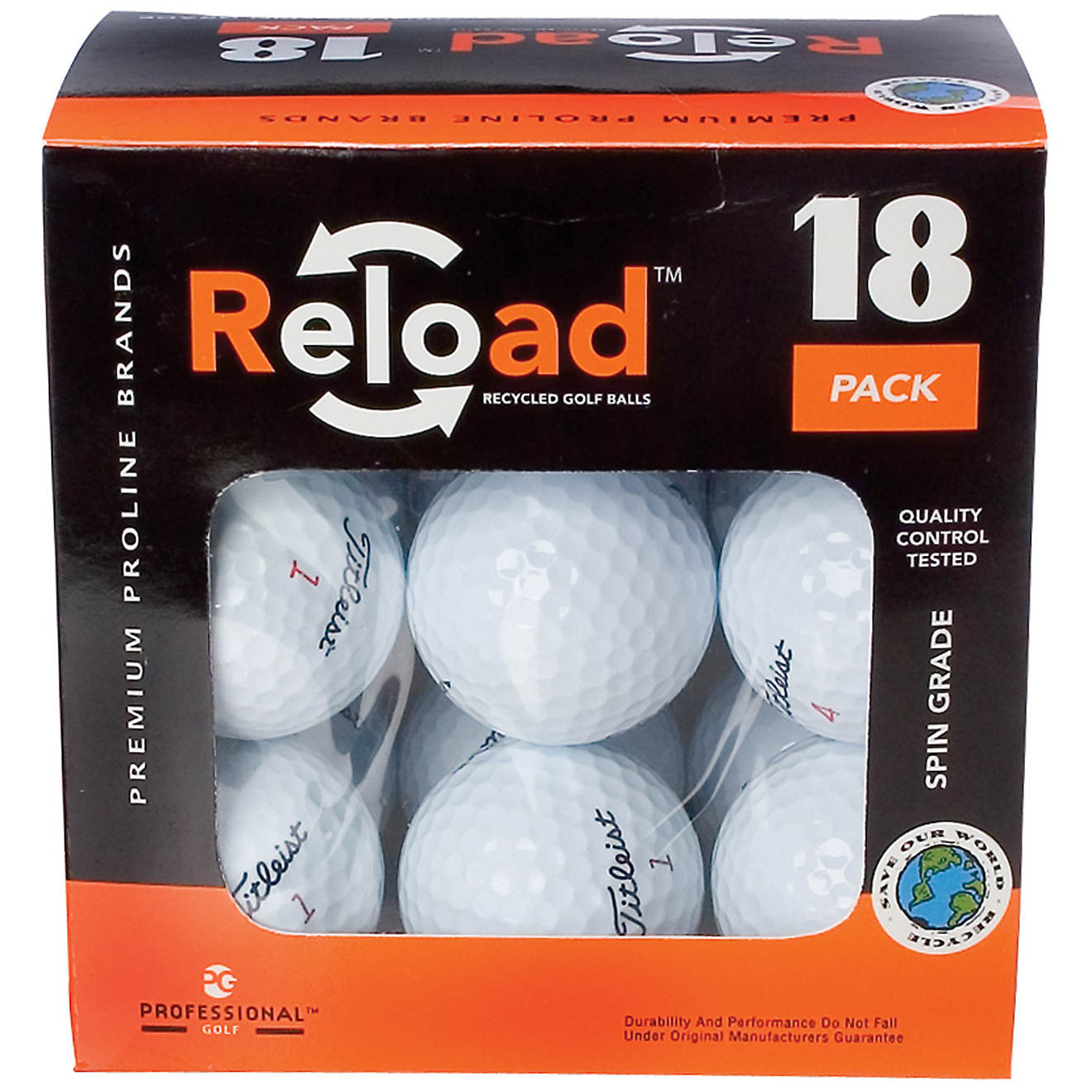 Reload™ Proline Brands Recycled Golf Balls 18-Pack                                                                             - view number 1