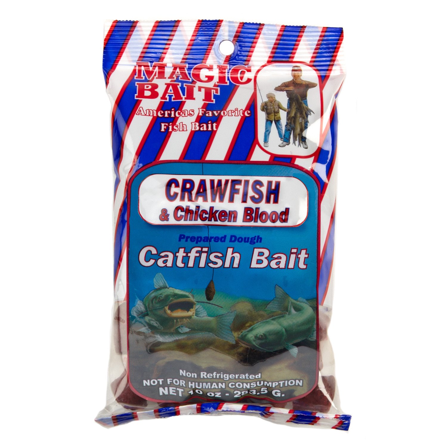 Crawfish and Chicken Blood Catfish Bait is cubed and ready for use and come...