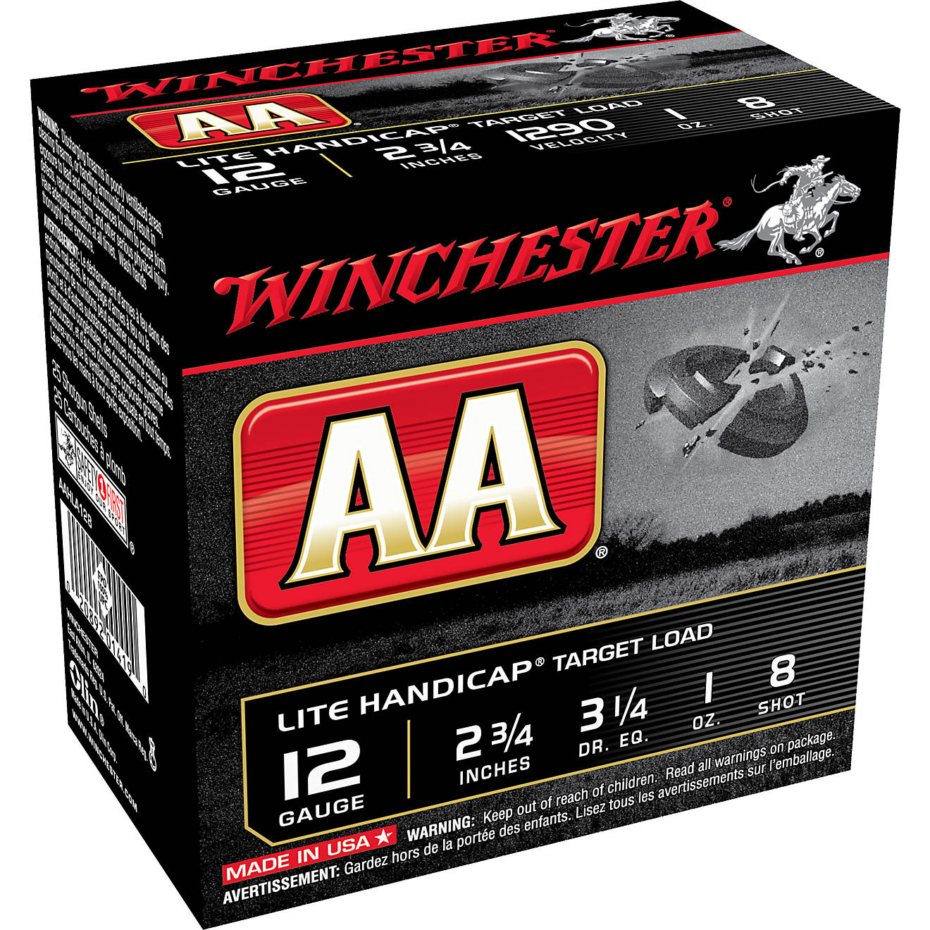 Winchester AA Lite Handicap Target Load 12 Gauge Shotshells - 25 Rounds                                                          - view number 1