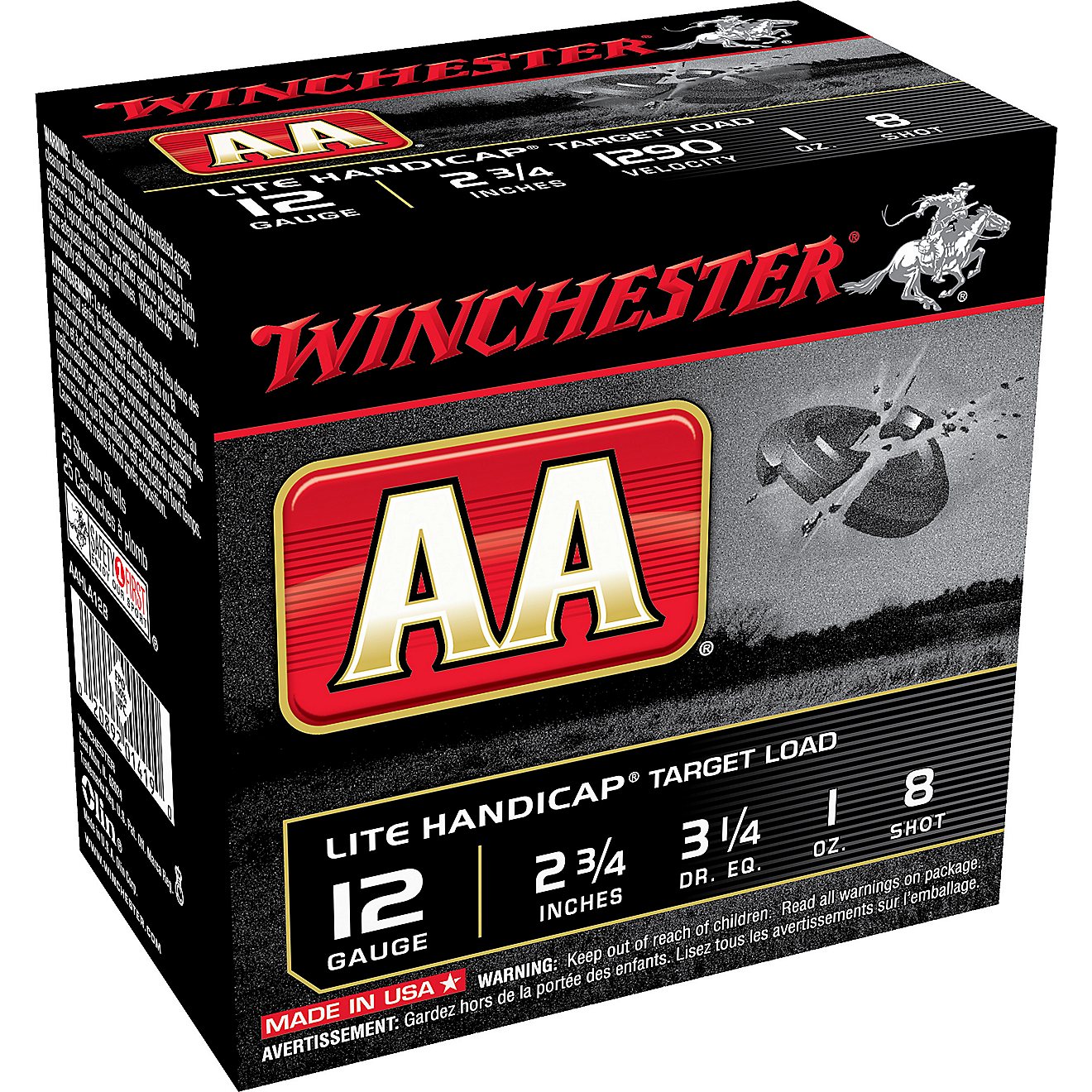 Winchester AA Lite Handicap Target Load 12 Gauge Shotshells - 25 Rounds                                                          - view number 1