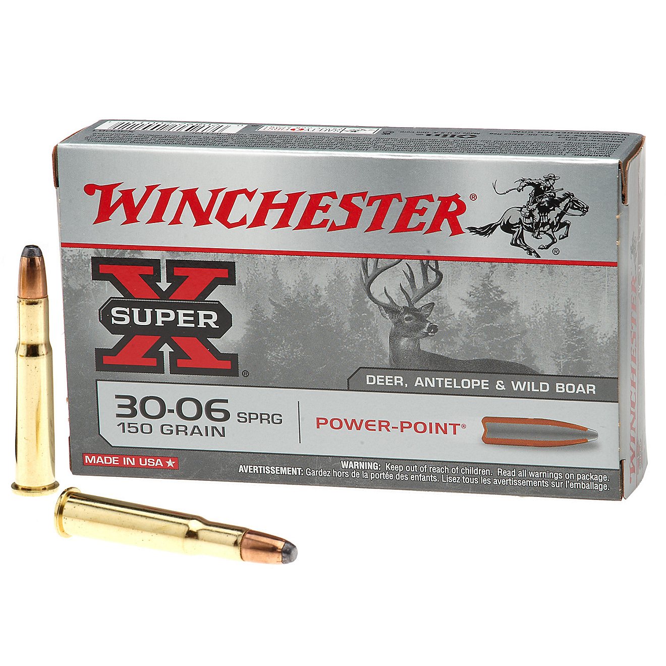 Winchester SUPER-X Power-Point .30-06 Springfield 150-Grain Rifle Ammunition - 20 Rounds                                         - view number 1