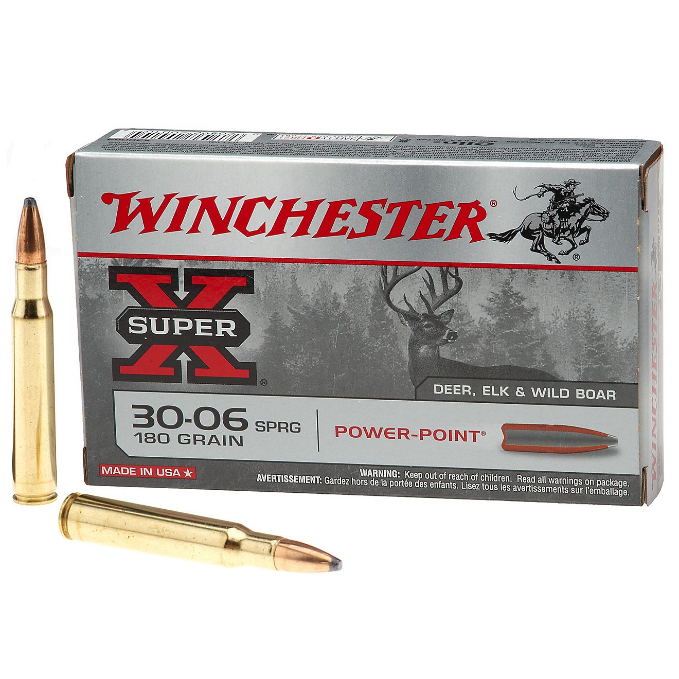Winchester Super-X Power-Point .30-06 Springfield 180-Grain Rifle Ammunition - 20 Rounds                                         - view number 1