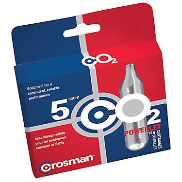 Crosman Copperhead Powerlet 12-Gram CO2 Cartridges 5-Pack                                                                       