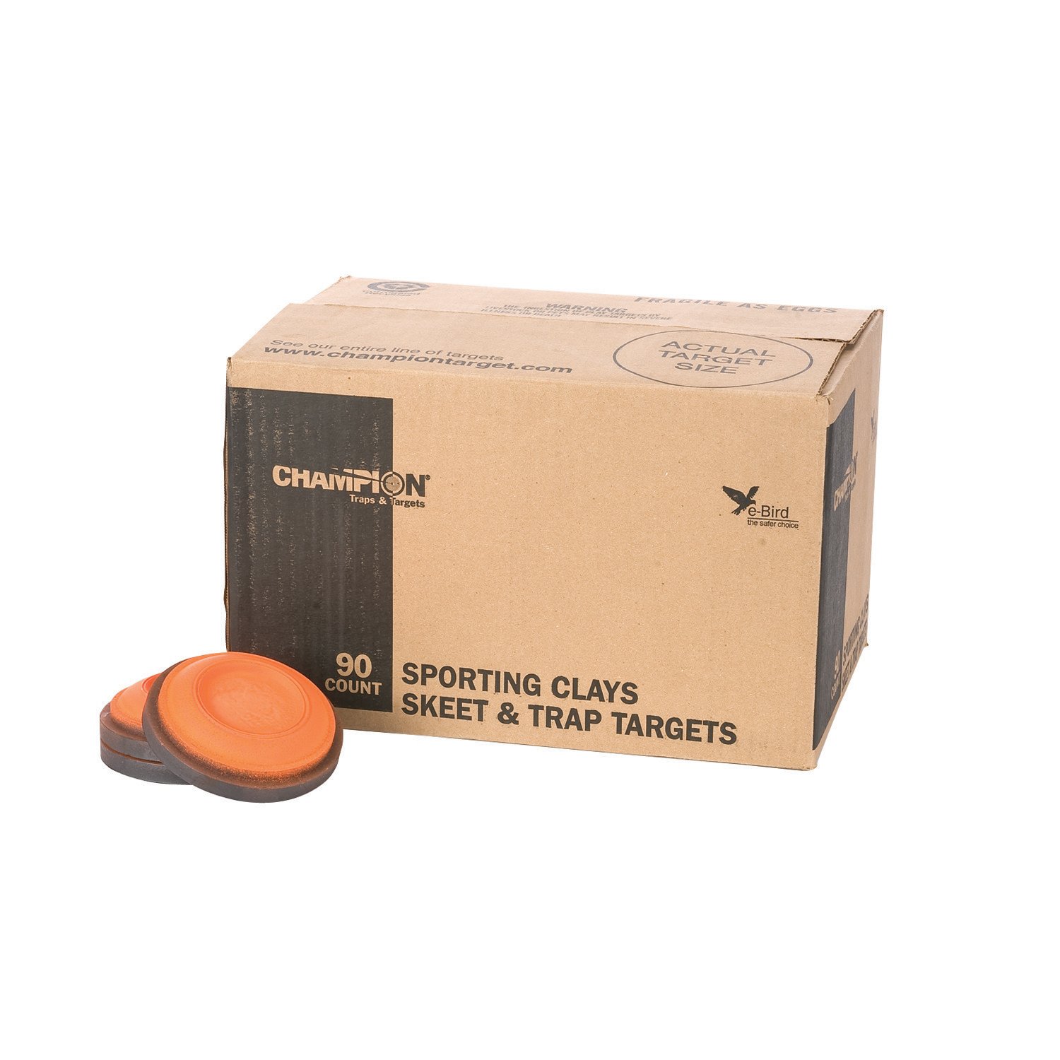 Champion Orange Dome Standard Clay Targets 90Pack Academy