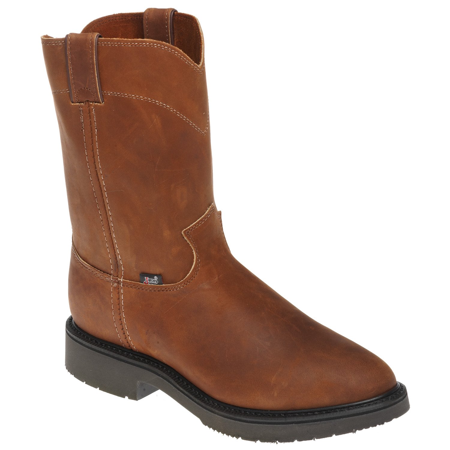 justin men's rugged cowhide waterproof wellington work boots
