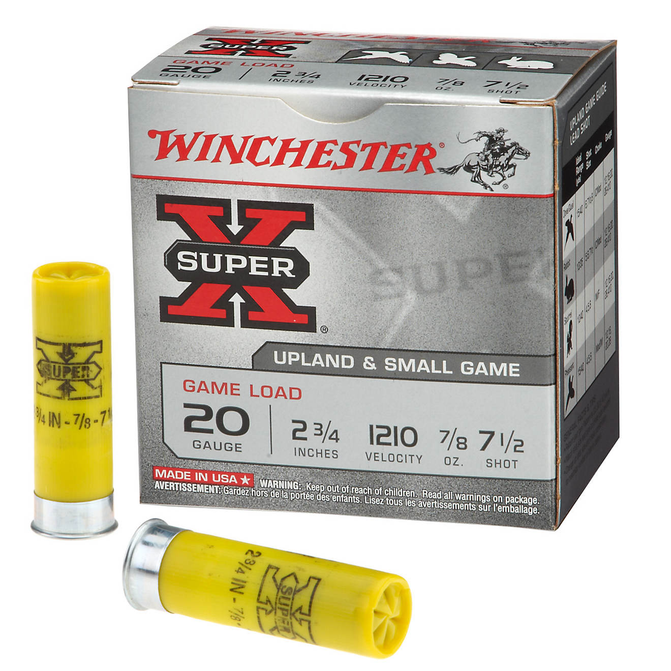 Winchester Super-X 20 Gauge Dove & Game Load 7.5 Shot Shotshells - 25 Rounds                                                     - view number 1