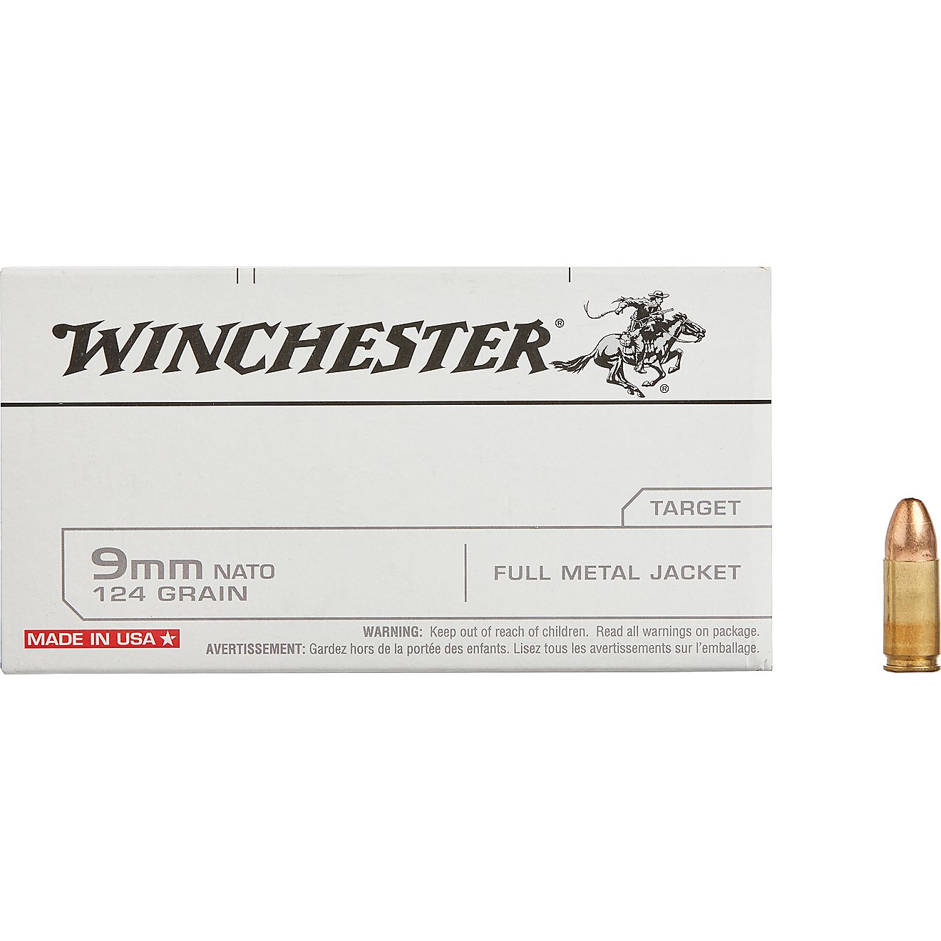 Winchester 9 mm NATO 124-Grain Ammunition - 50 Rounds                                                                            - view number 1