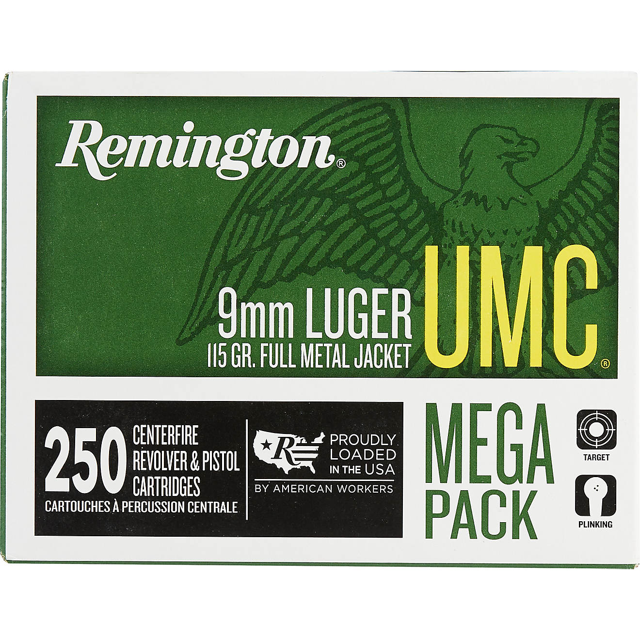Remington UMC 9mm Luger 115-Grain Centerfire Handgun Ammunition - 250 Rounds                                                     - view number 1