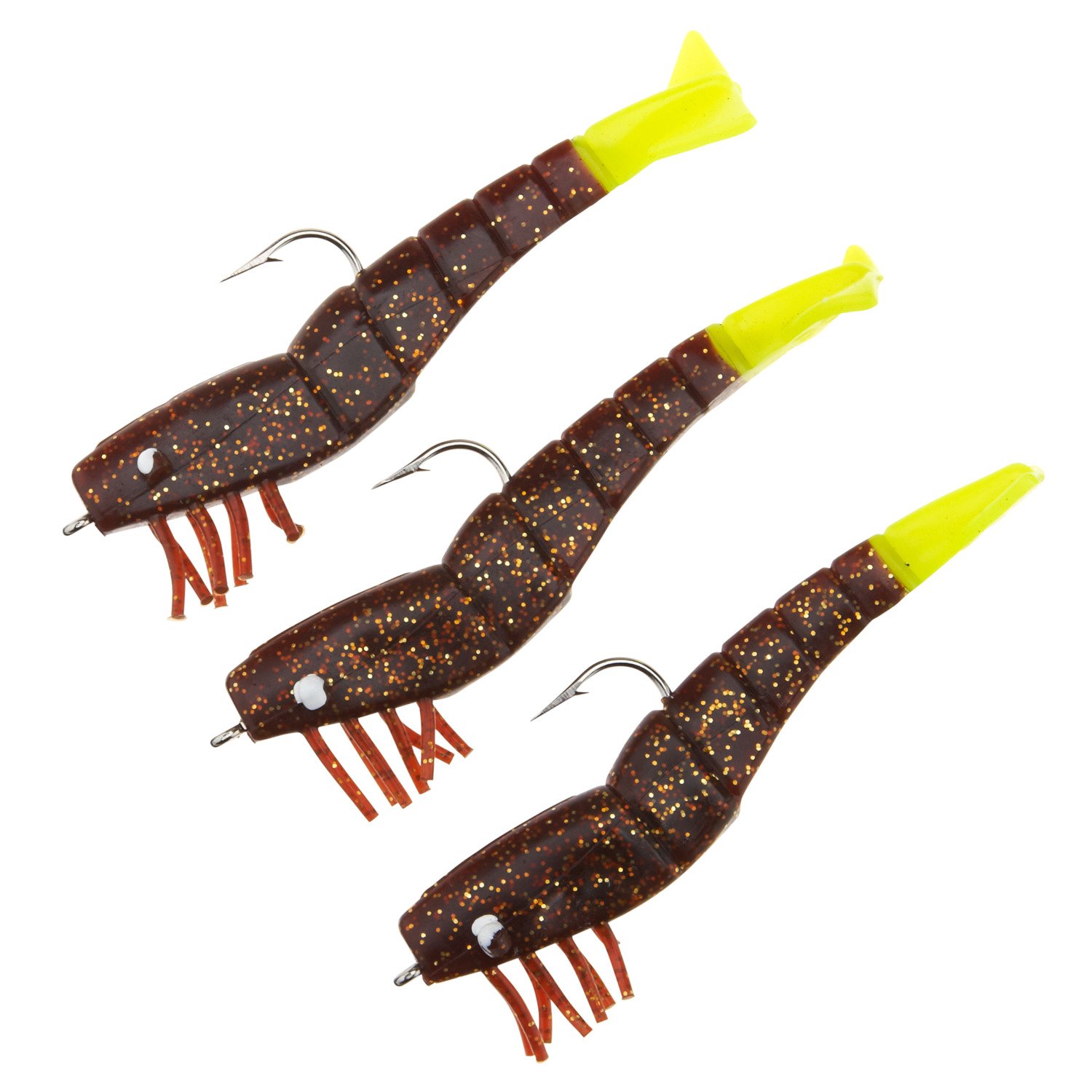 Doa Fishing Lures 4 Standard Shrimp Rigged Plastic Swimbaits 3 Pack