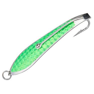 L.B. Huntington Eco 3.5 Silver and Green 5-1/2 in Spoon Lure                                                                    