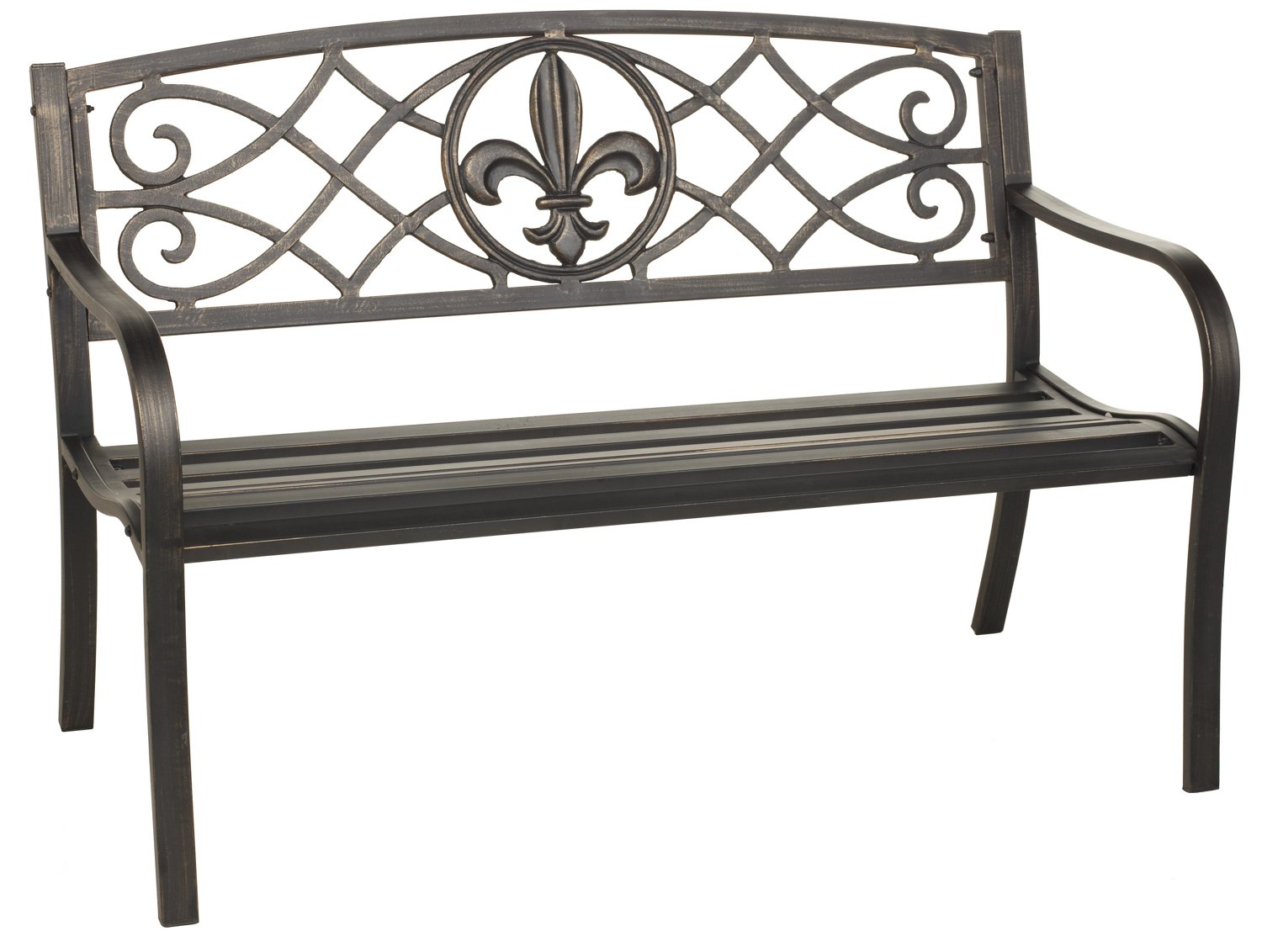 Mosaic Fleur-de-Lis Park Bench | Academy