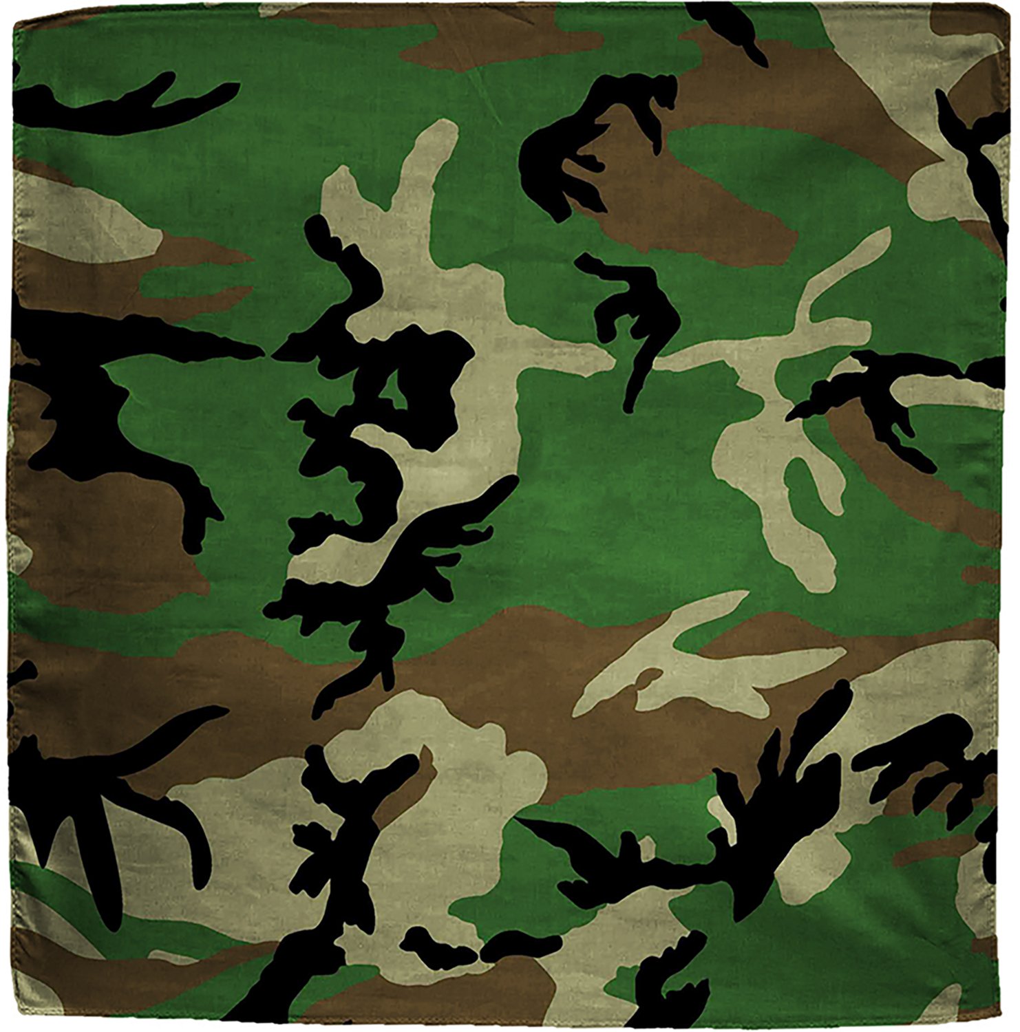 ZANHeadgear Woodland Camouflage Premium Bandanna                                                                                