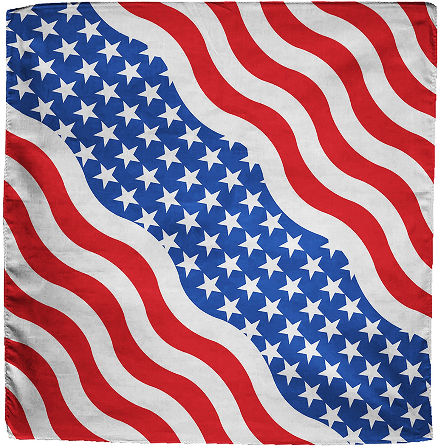 ZANHeadgear Wavy American Flag Premium Bandanna                                                                                 