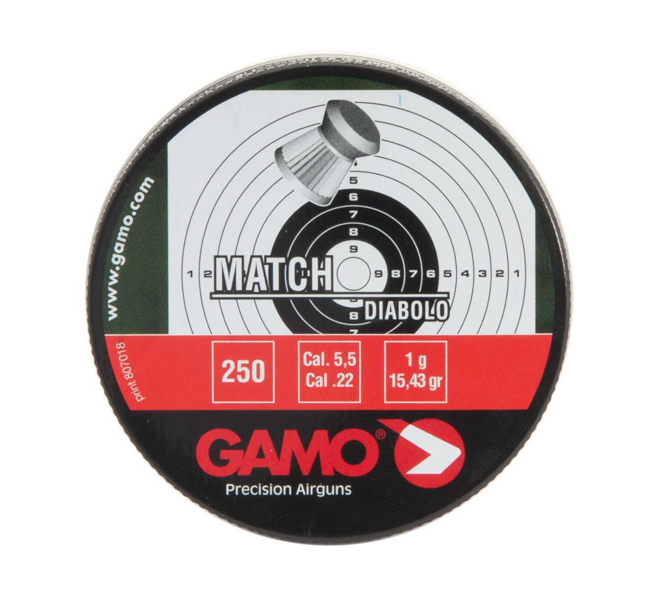 Gamo Match Diabolo .22 Caliber 13.8Grain Airgun Pellets Academy