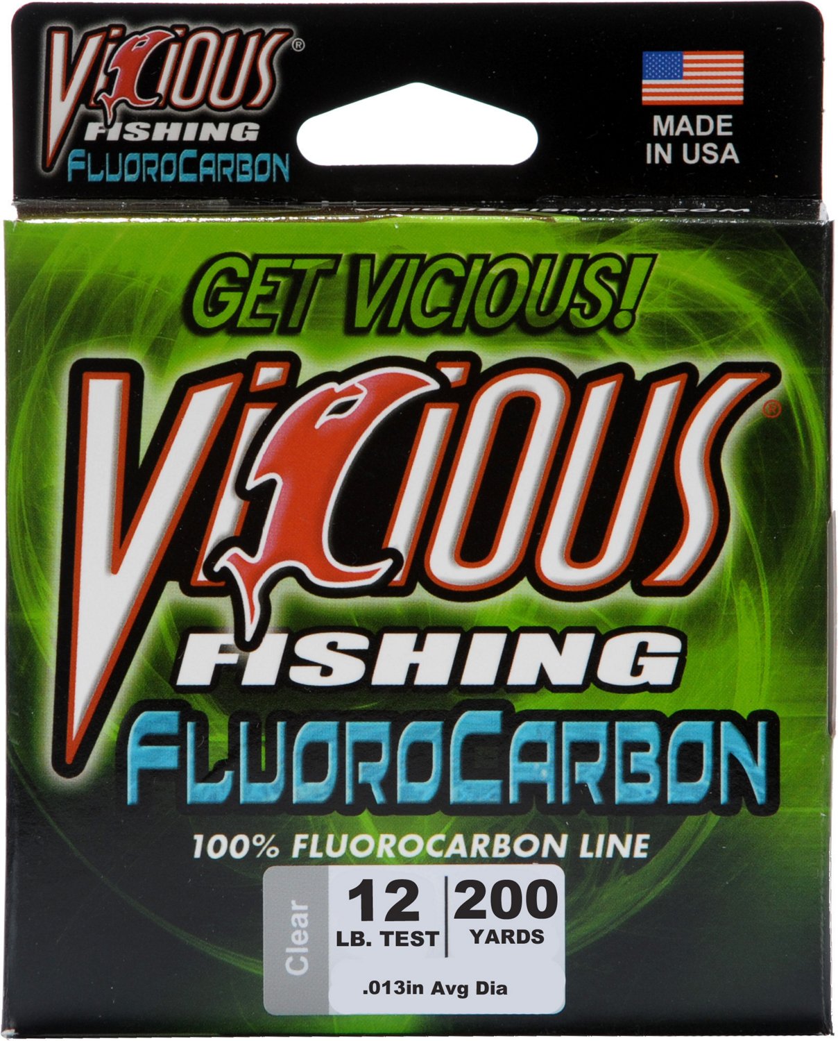 Vicious 12 lb. 200 yards Fluorocarbon Fishing Line Academy